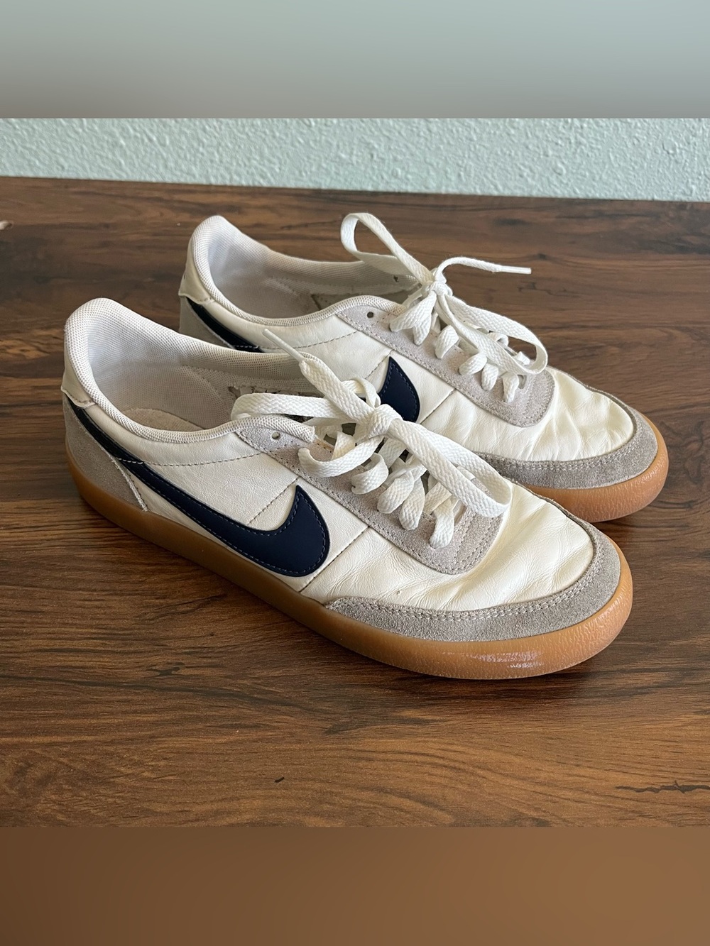 Nike Killshot 2 Leather Sneakers Shoes White Navy Swoosh Men’s size 7.5